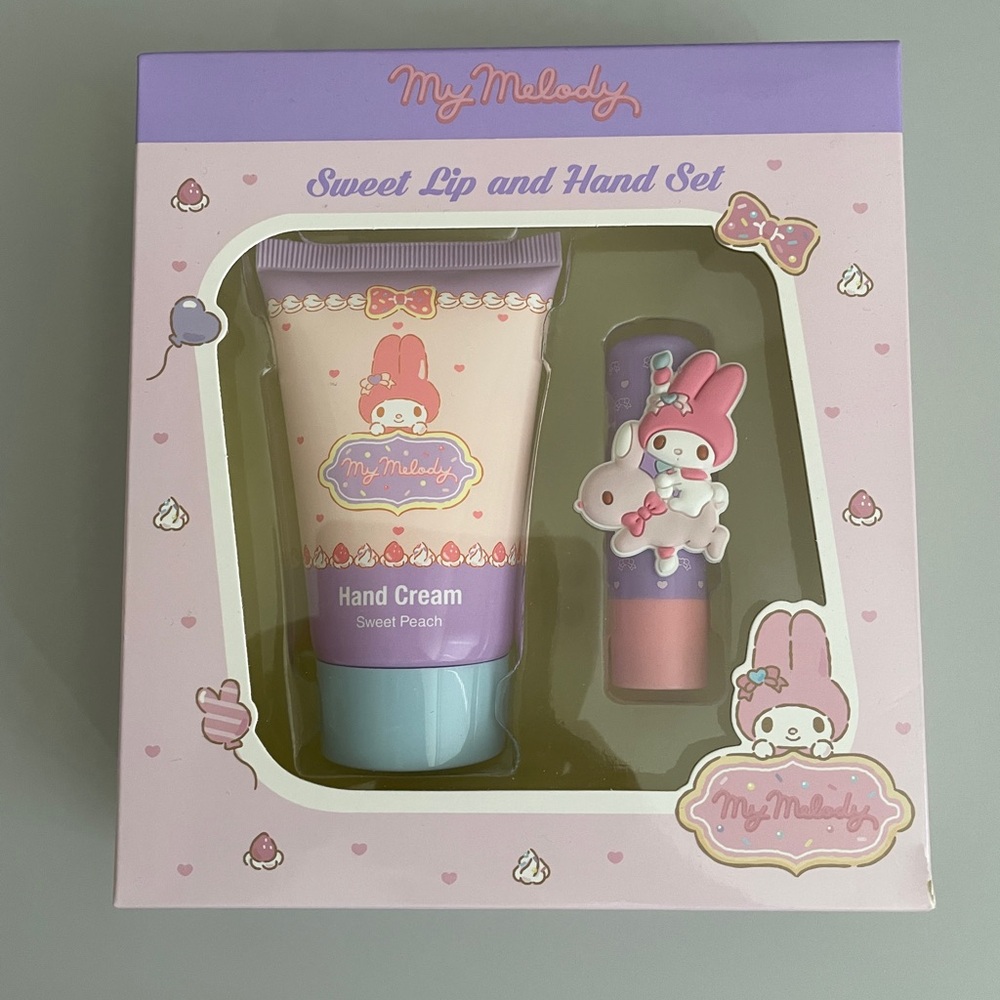 NIB Sanrio My Melody Sweet Lip and Hand Set
